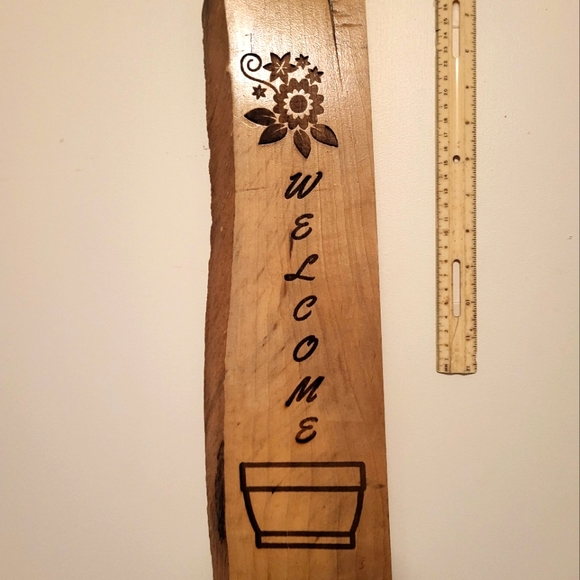 Handmade Rainbow Poplar wooden sign laser engraved stain and sealed 13"x7"x3/4" - Picture 1 of 3